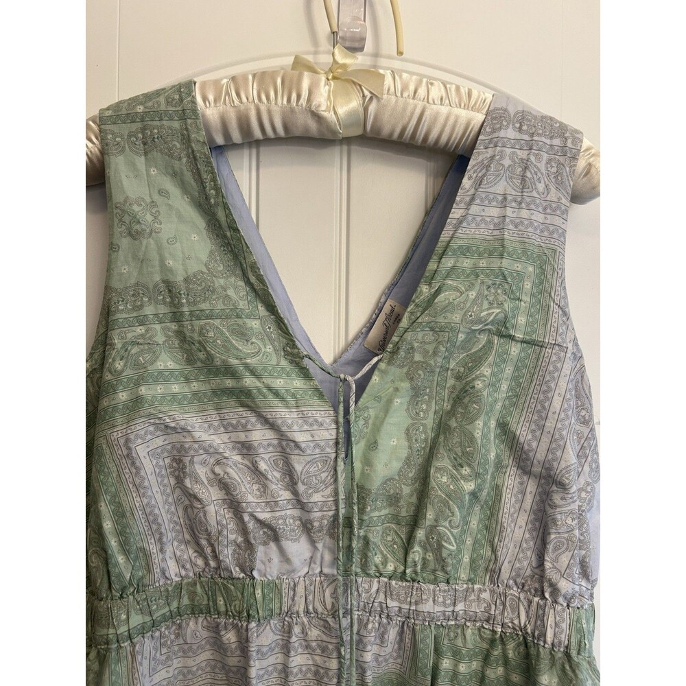 Universal Thread Women’s XL Green Paisley Bandana V Neck Boho Maxi Dress Pockets - Picture 4 of 14